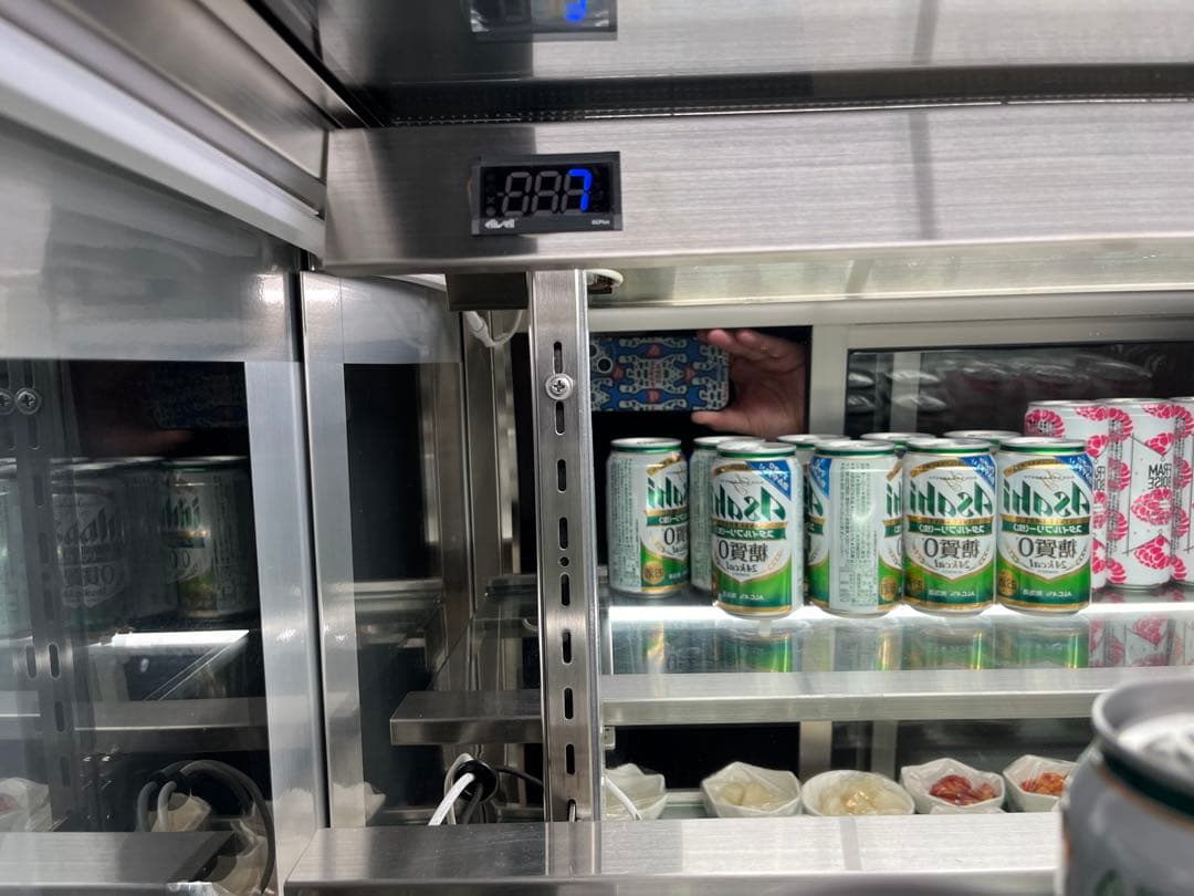 ※格安!!【3月まで期間限定】ガラス扉付き冷蔵ショーケース。ナチュラルウッド加工