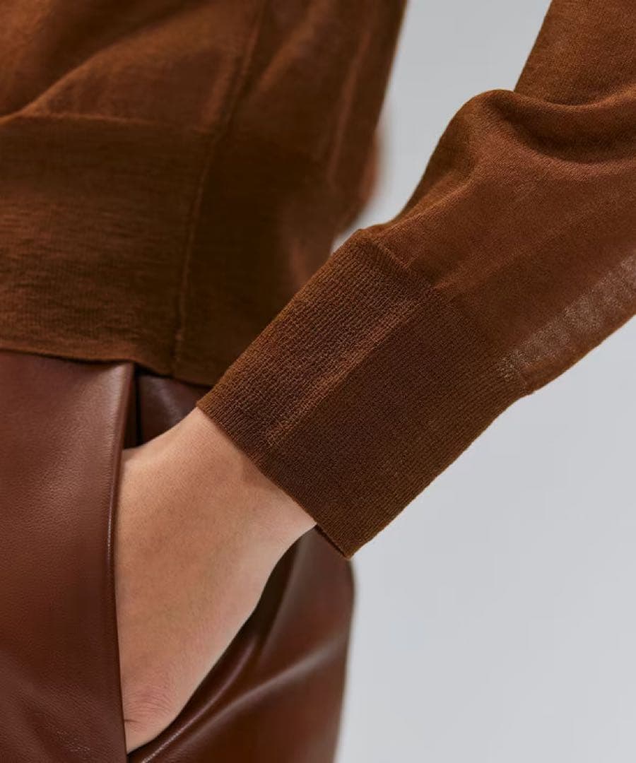 ♡新品♡BEIGE,CADDO / シアーウールカーディガン