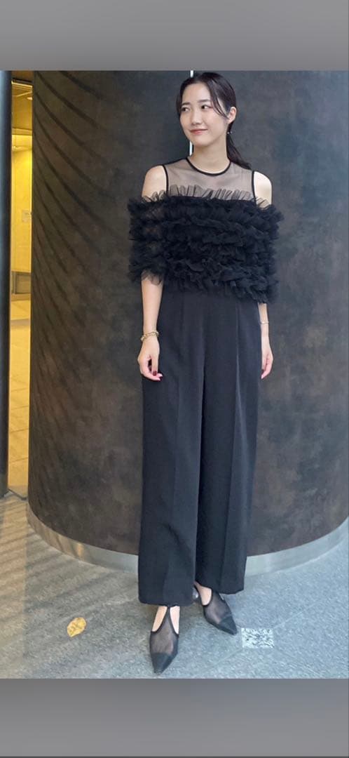 LAGUNAMOON LADYチュールオフショルパンツドレス