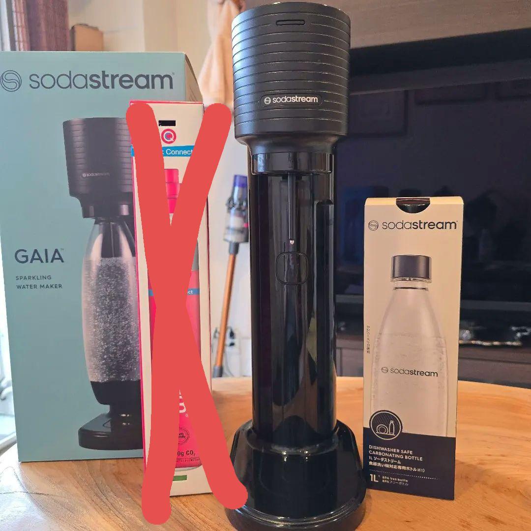 sodastream GAIA 炭酸水メーカー ブラック 1Lボトル付き