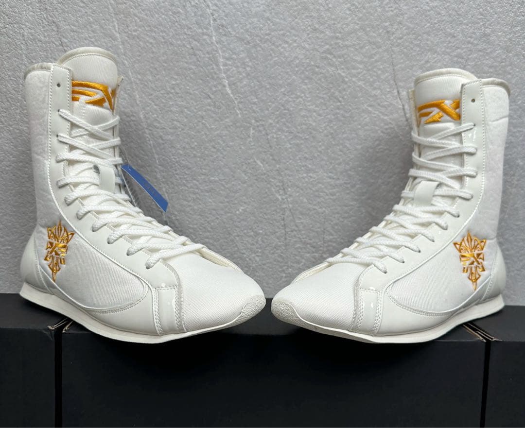 ホワイト ボクシングシューズ ハイカット　26/26.5CM