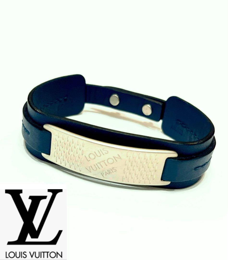 極美品☆ヴィトン ブラスレコズミック レザー ブレスレット　バングル ダミエ