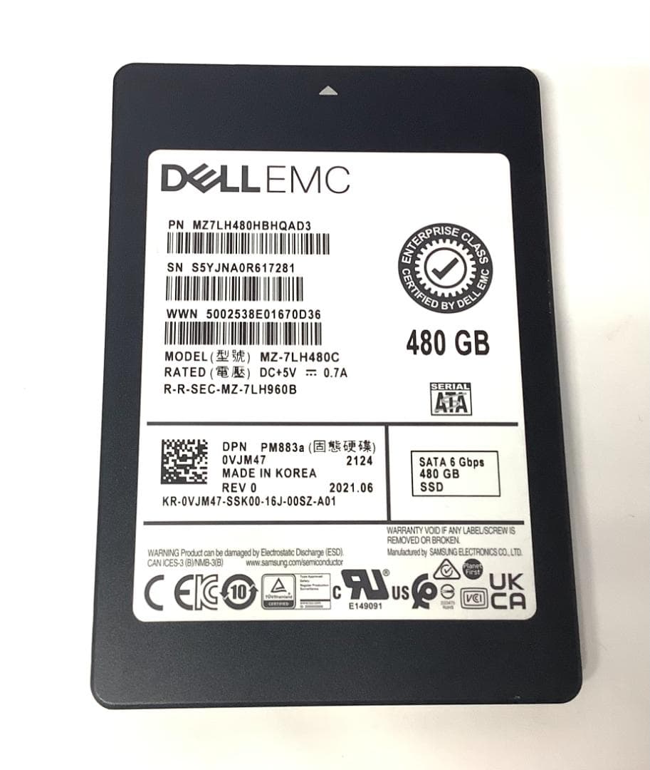 ②-WA369 DELL SATA 480GB SSD 2.5 1点