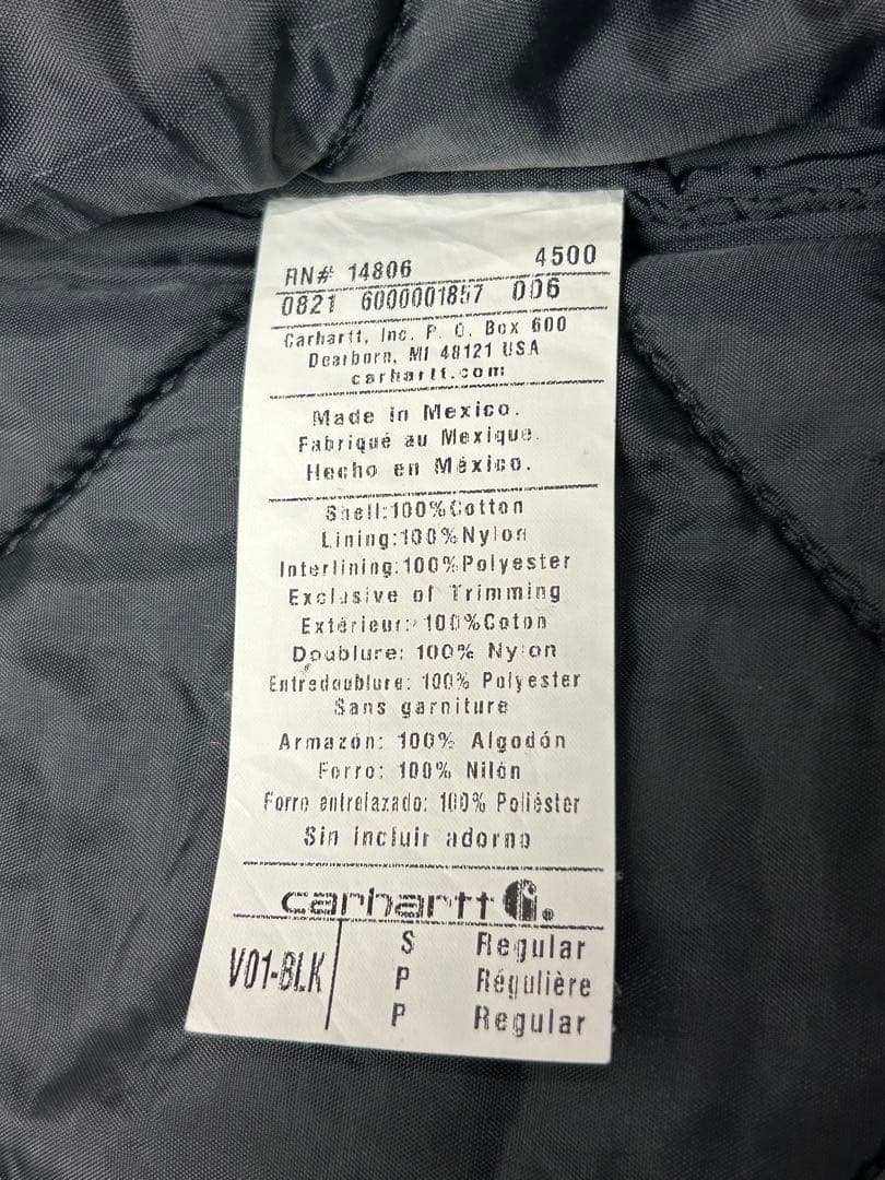 K*k様 carhartt カーハート　ブラック　ダックベスト　Sサイズ