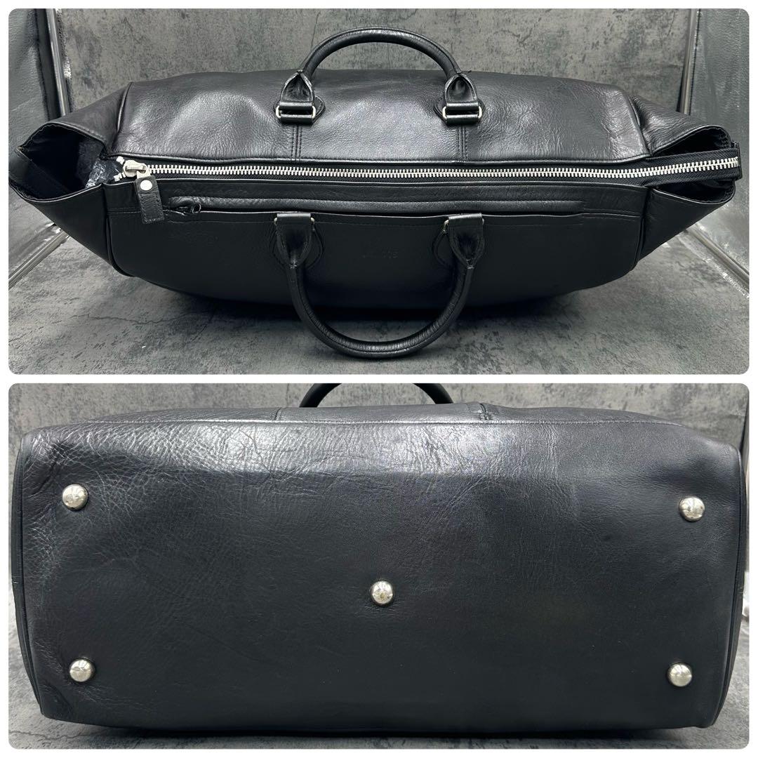 美品 イザック ヨウジヤマモト ボストンバッグ 旅行 ハンド シボ革 黒 メンズ