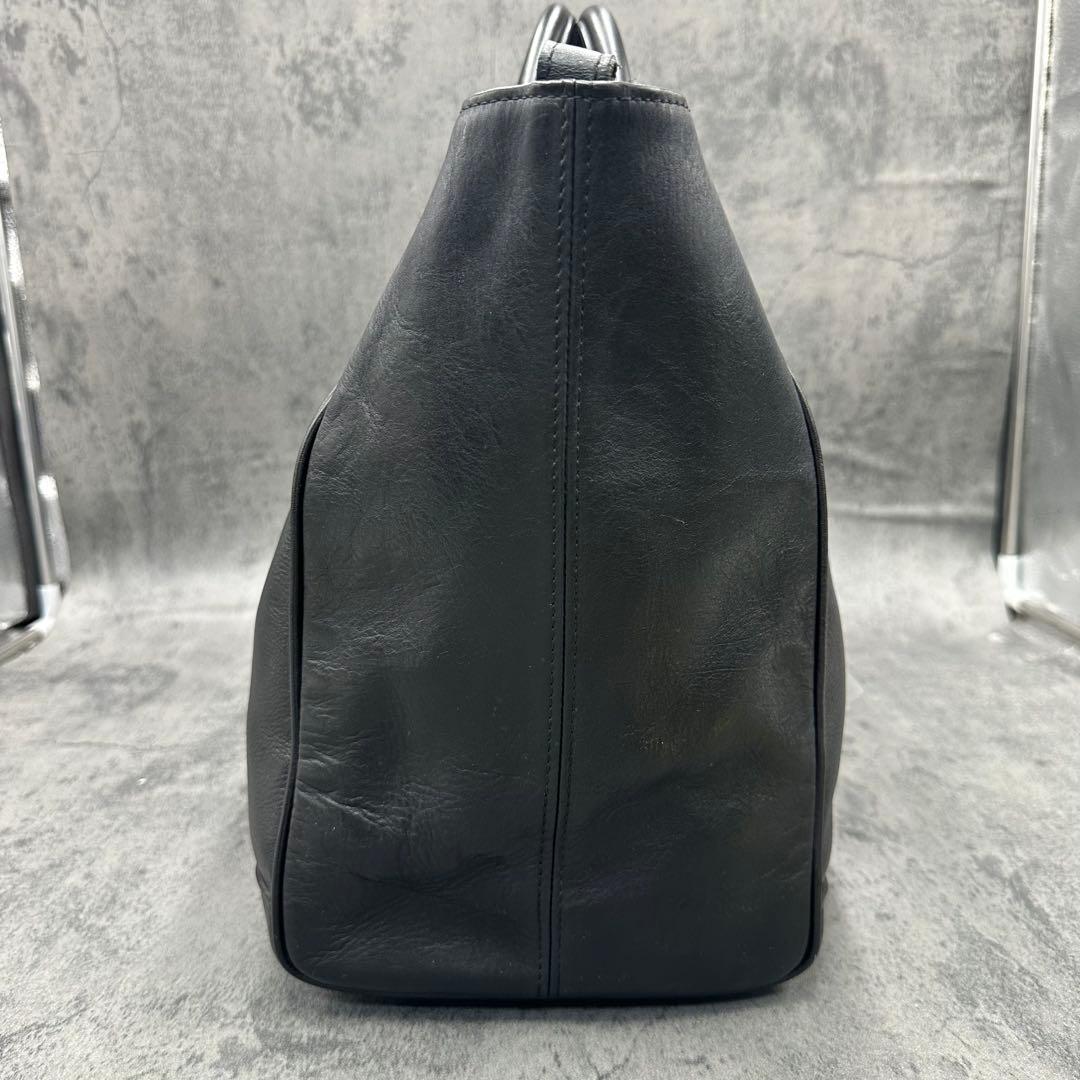 美品 イザック ヨウジヤマモト ボストンバッグ 旅行 ハンド シボ革 黒 メンズ