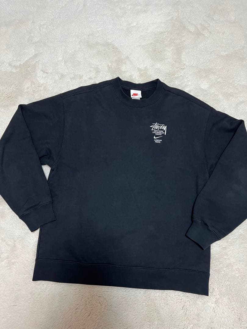 【美品】Stussy Nike 裏起毛スウェット ブラック　Mサイズ　最終価格