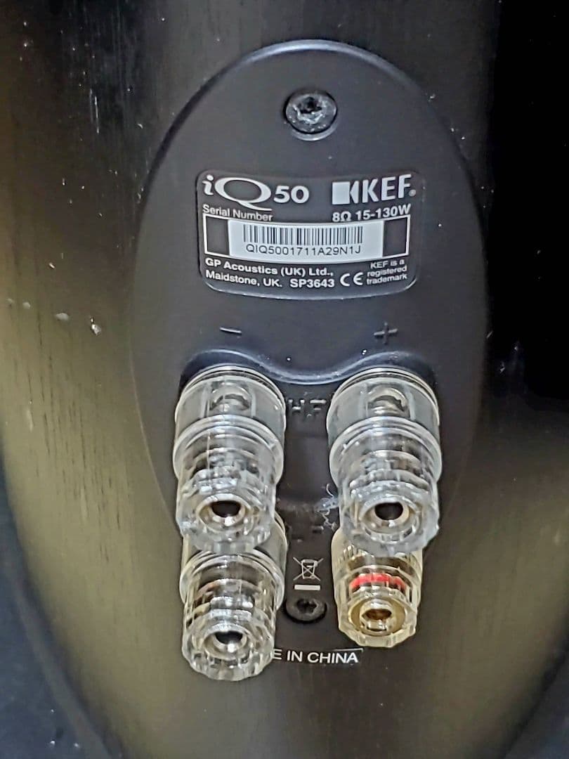 訳あり特価 KEF iQ50 トールボーイスピーカー ブラック 1本②