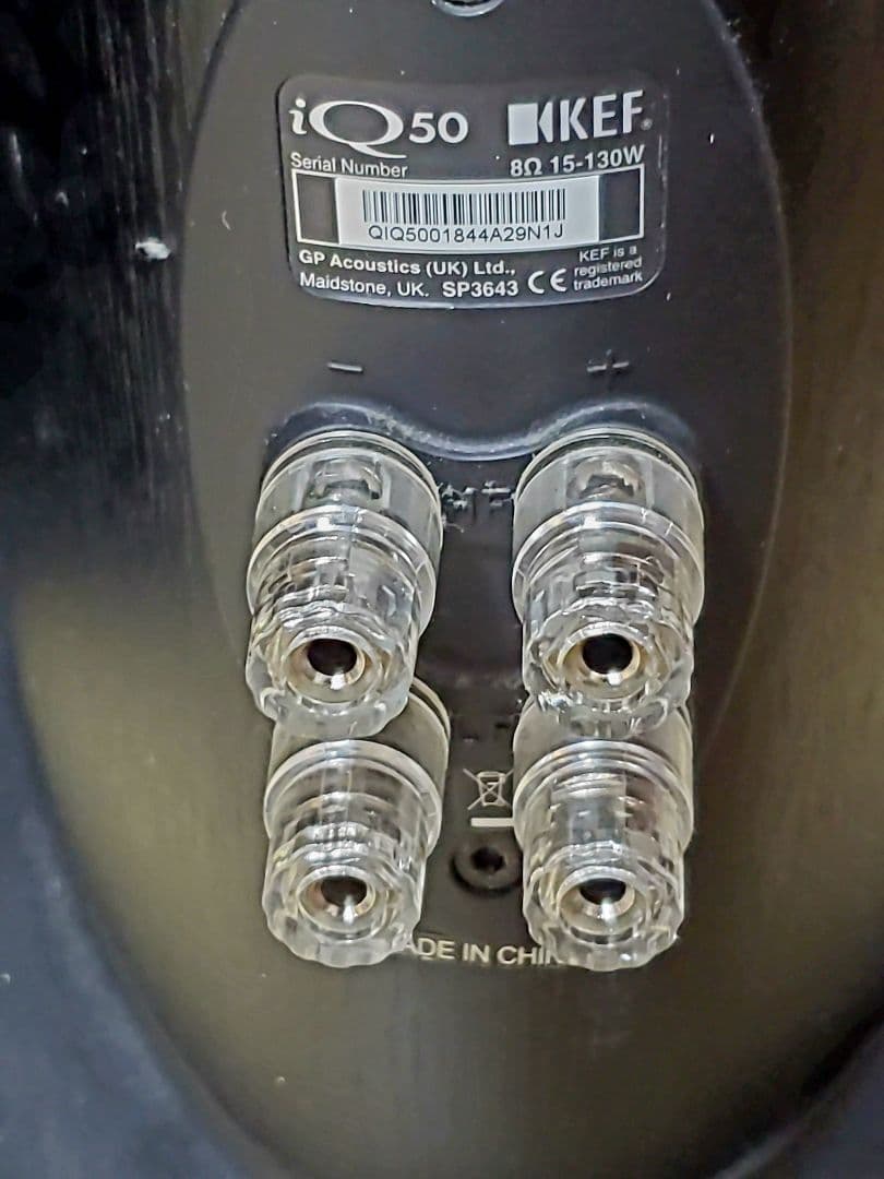 訳あり特価 KEF iQ50 トールボーイスピーカー ブラック 1本②