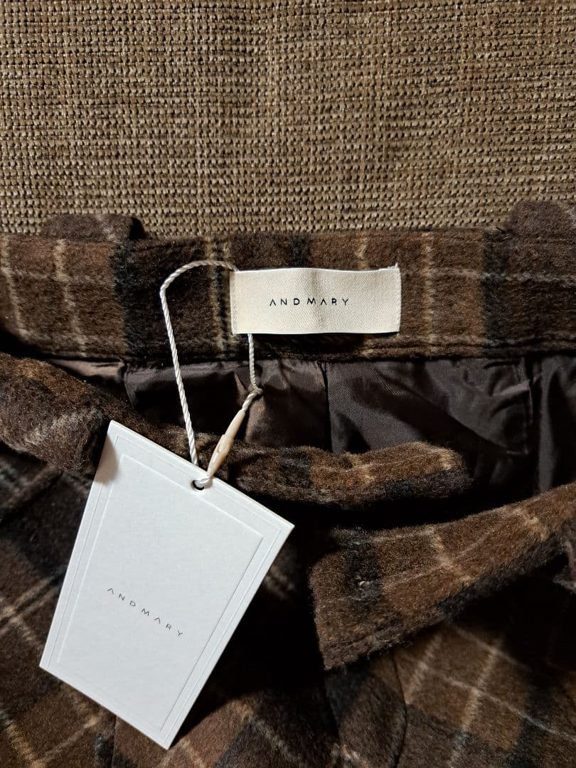 Ribbon check mini pants Sサイズ