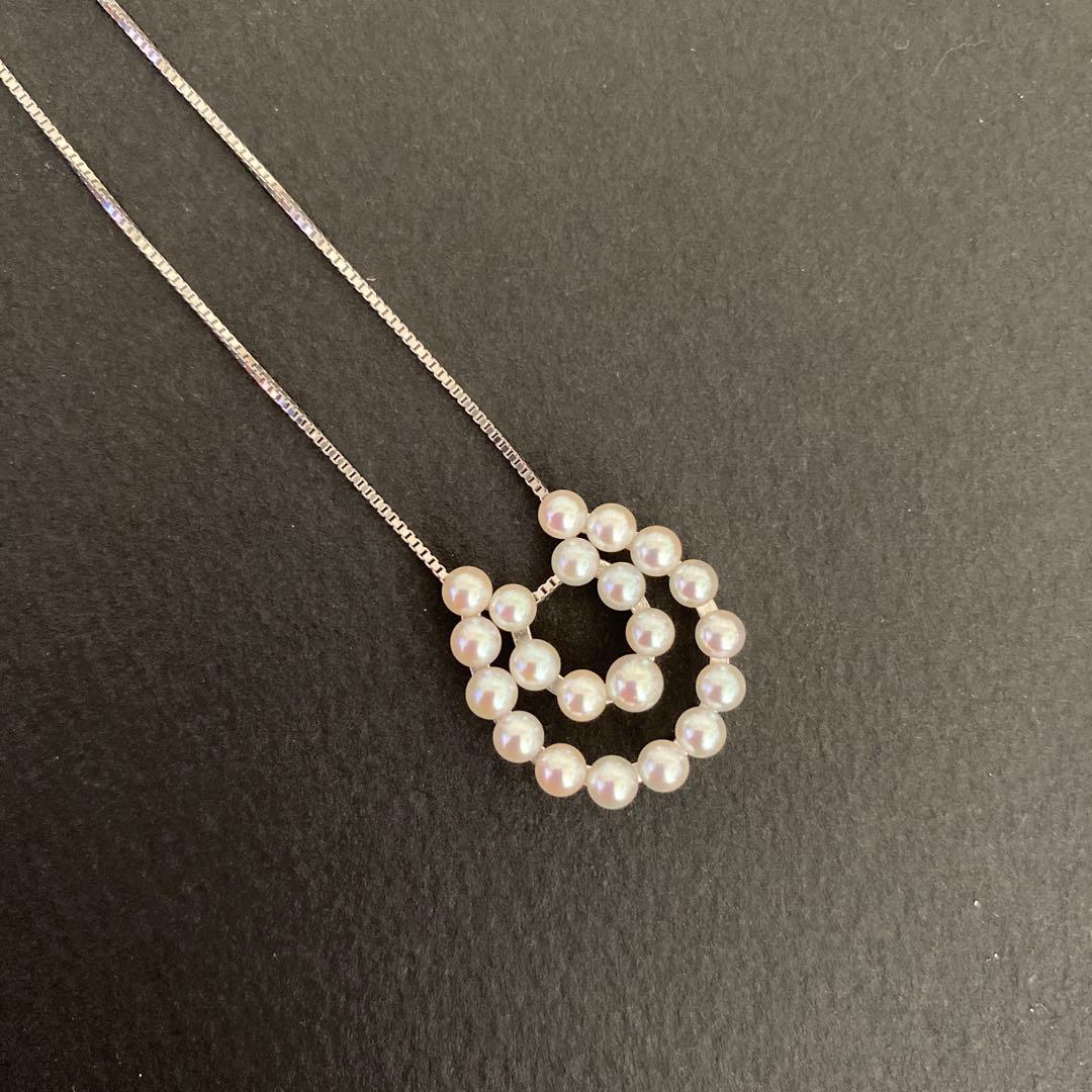 GSTV SVアコヤ真珠 無調色 馬蹄モチーフ デザインネックレス