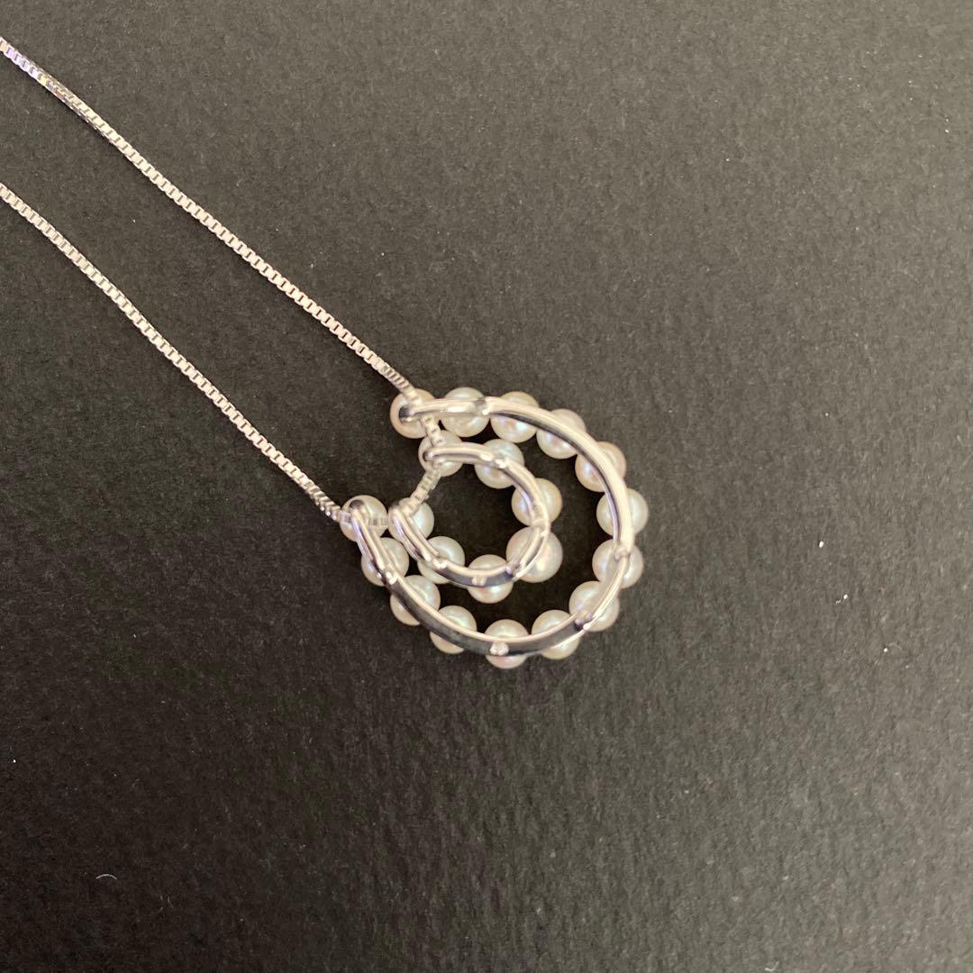 GSTV SVアコヤ真珠 無調色 馬蹄モチーフ デザインネックレス