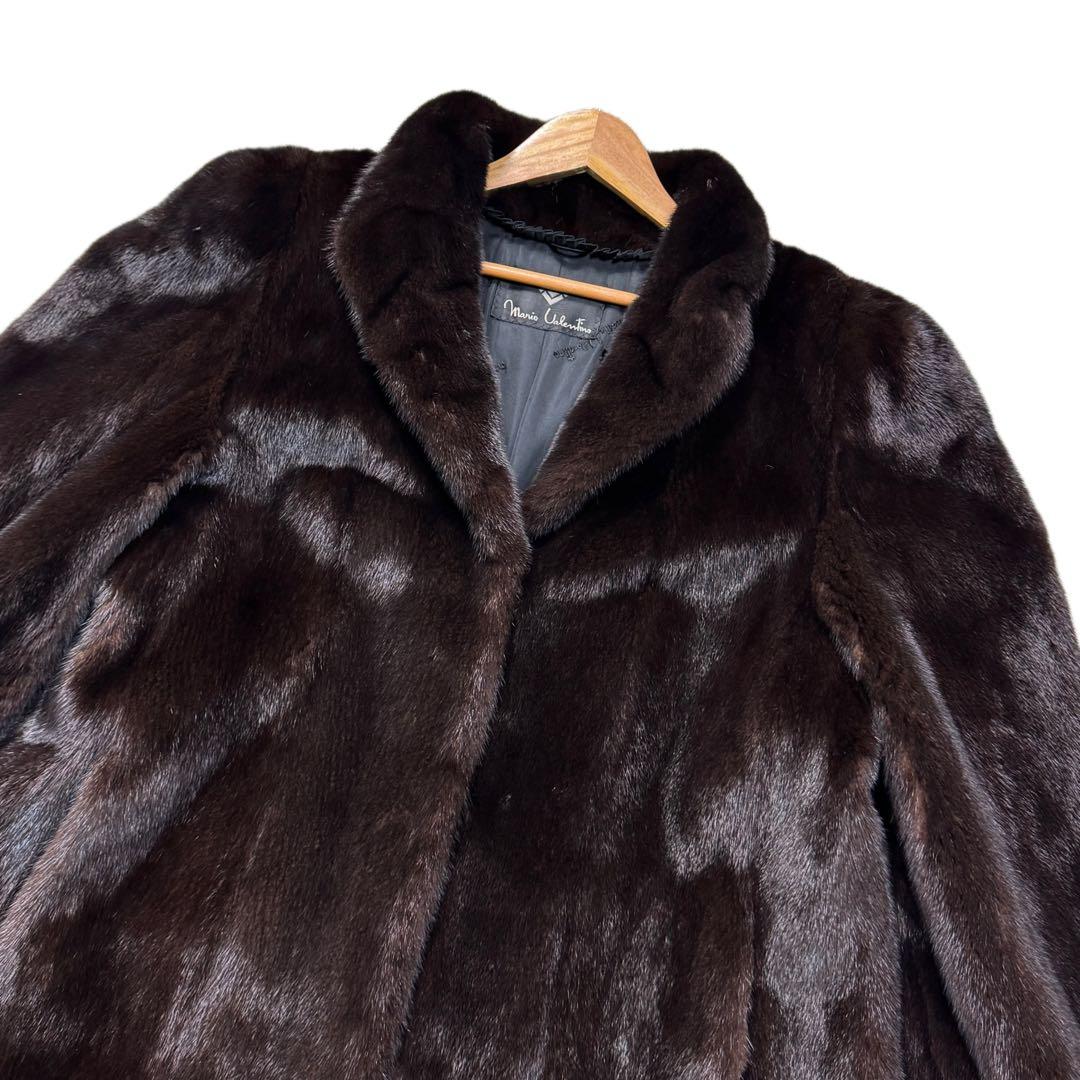 美品　総丈91cm　マリオヴァレンティ　グラマミンク　ファーコート　なめし柔らか