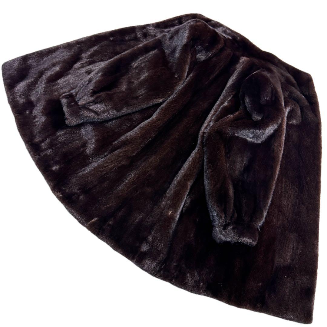 美品　総丈91cm　マリオヴァレンティ　グラマミンク　ファーコート　なめし柔らか