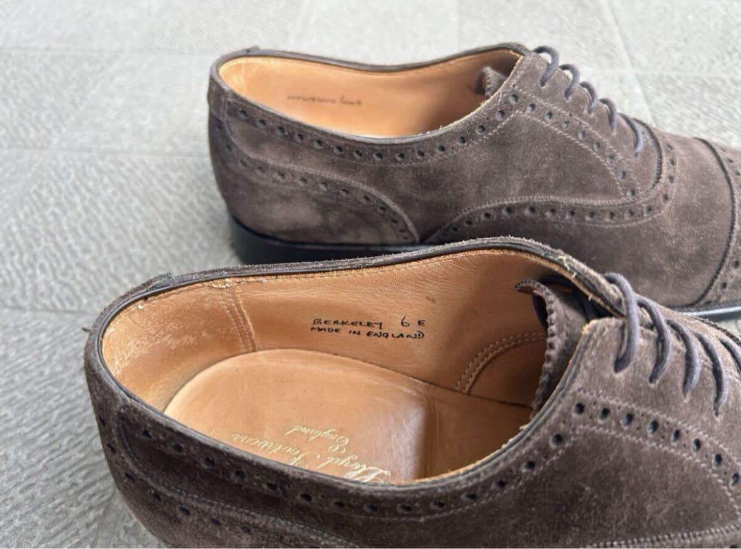 【数回着用】マスターロイド/ ロイドフットウェア スエードセミブローグ