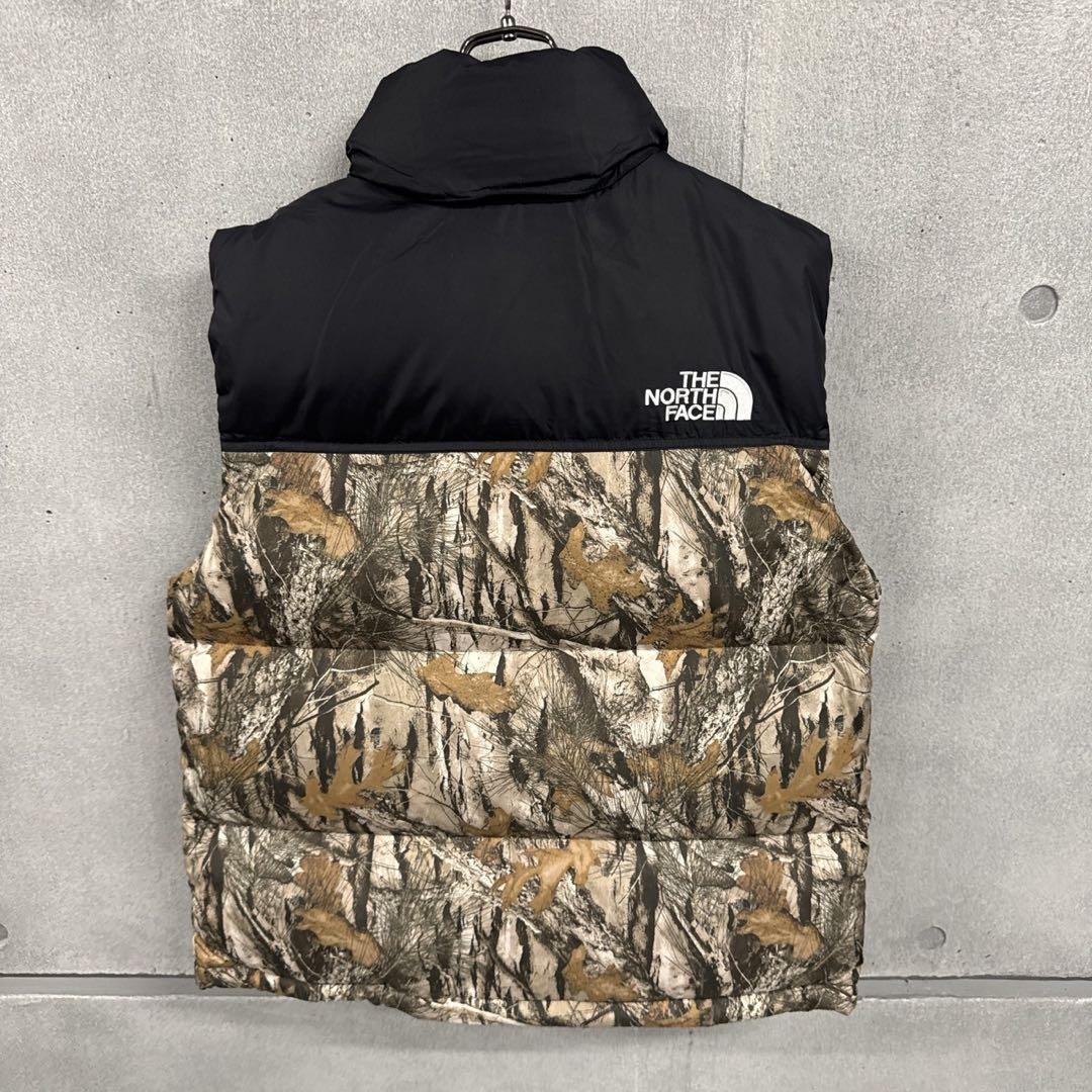 新品　大人気　ノースフェイス　ダウンベスト　カモフラ柄　メンズL