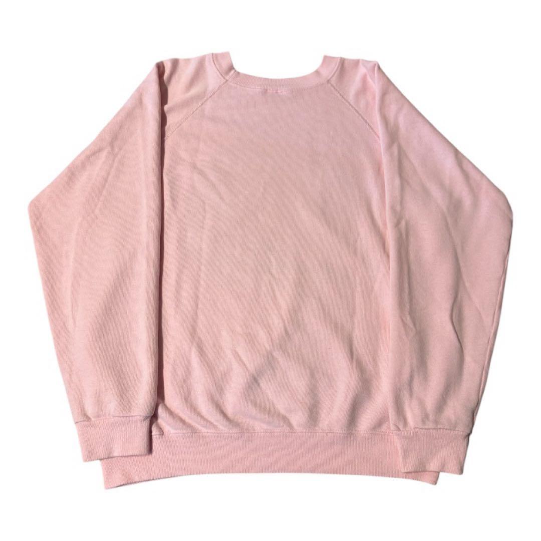 希少80s ヘインズ USA製 ヴィンテージ スウェット L ピンク　古着