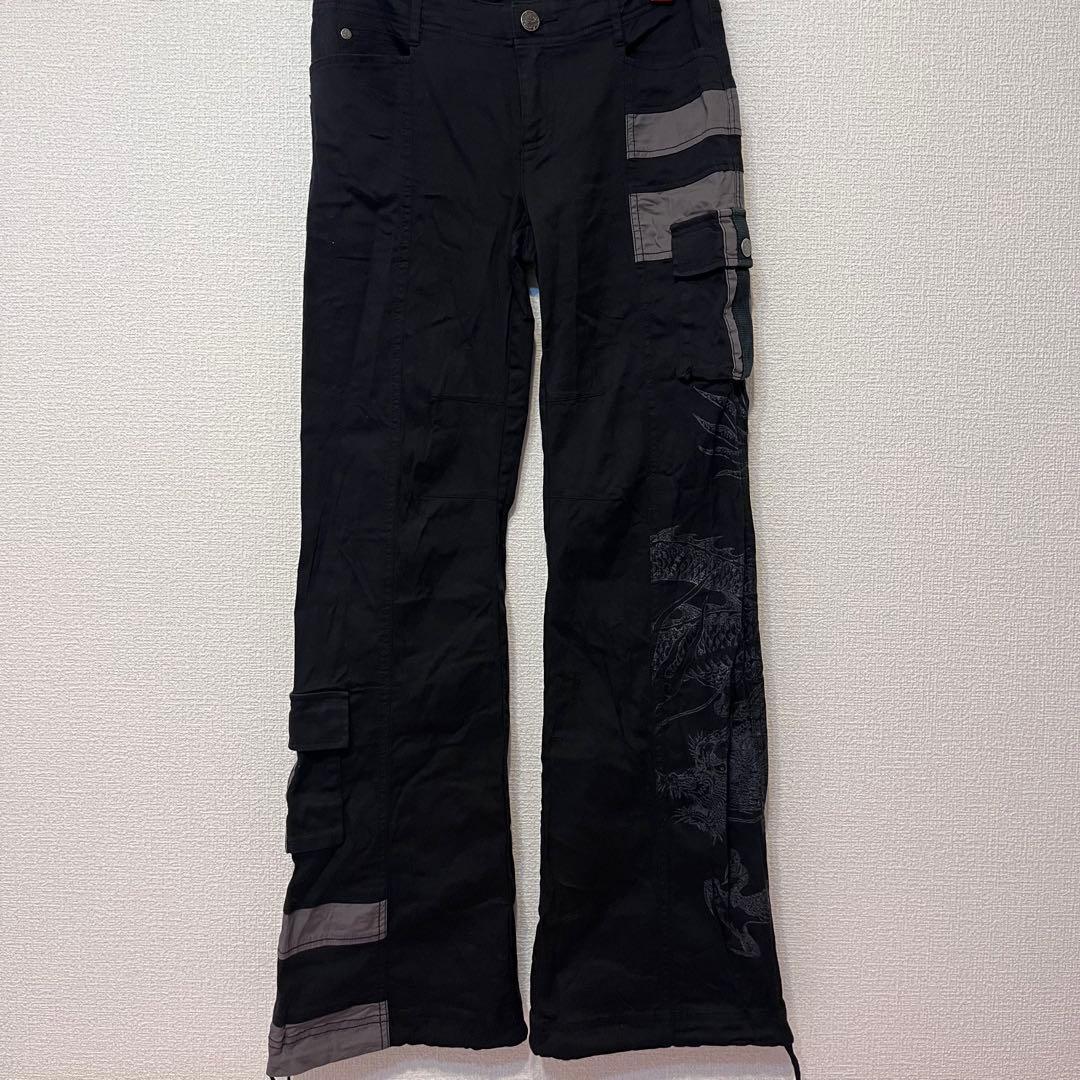 ozz on ozz croce フレアパンツ 龍 ドラゴン ワークパンツ