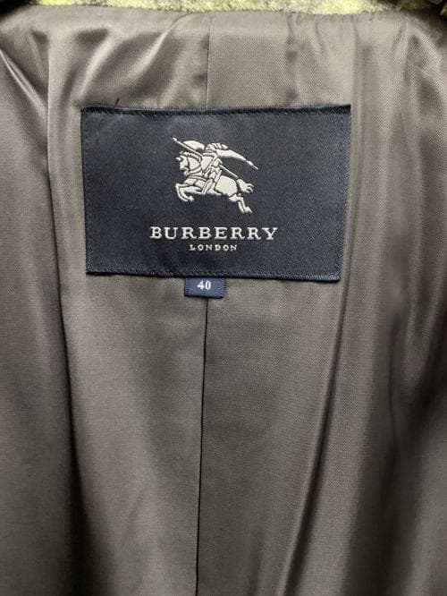 BURBERRY LONDON バーバリーロンドン ウール ステンカラーコート緑