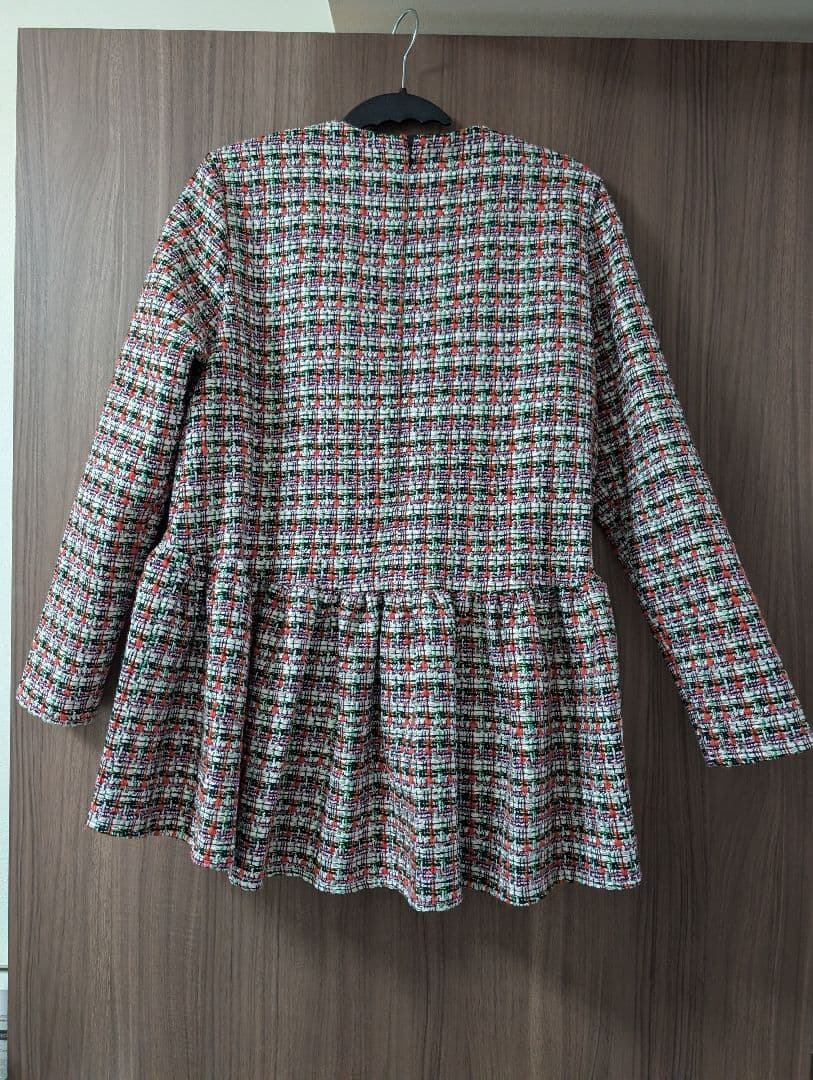 ツルバイマリコオイカワ ブラウス ペプラム ツイード Gala 36