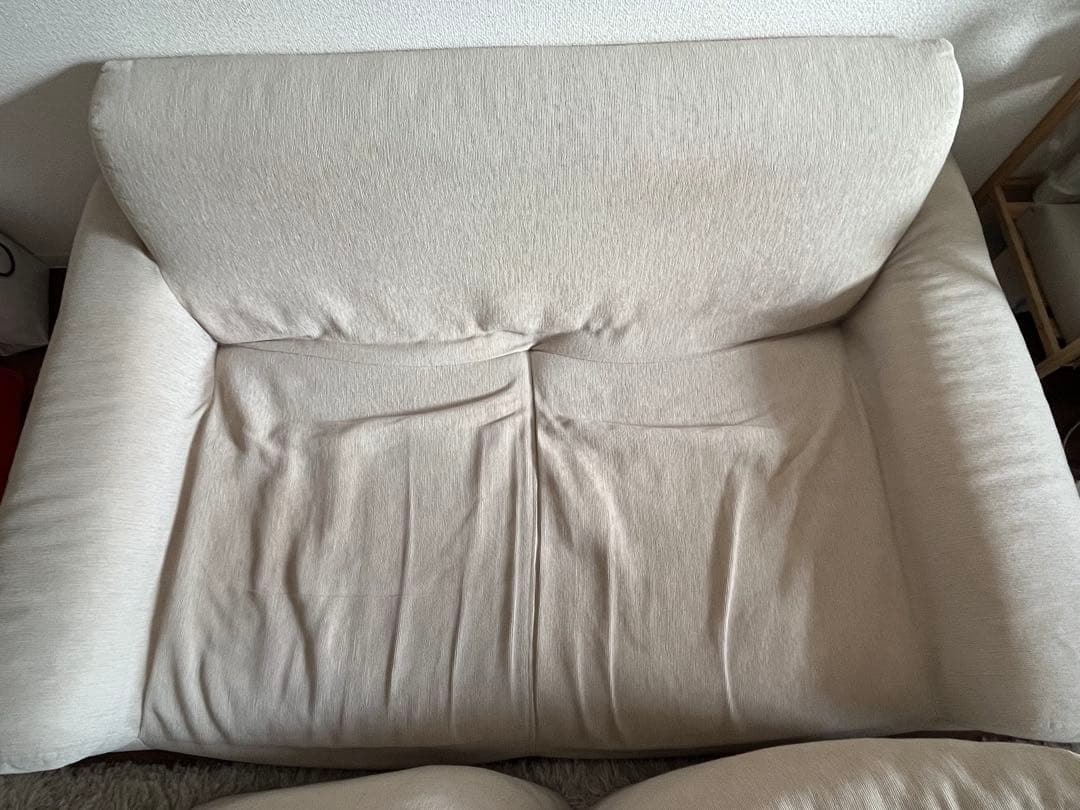 2人掛け低反発ローソファー