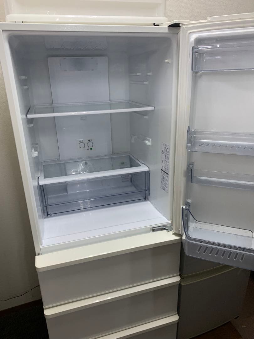 AQUA 【右開き】355L 4ドアノンフロン冷蔵庫 ナチュラルホワイト