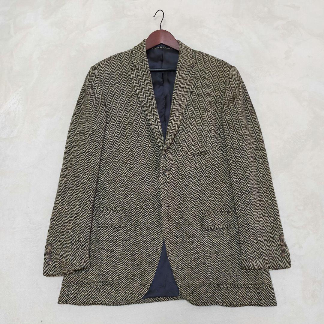 イタリア製　ポロラルフローレン　シルクウール　ヘリンボーン　テーラードジャケット