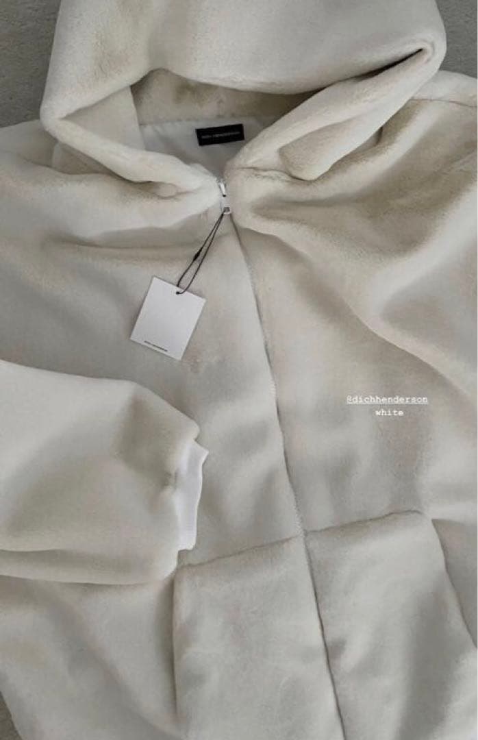 白*様 DICH HENDERSON ボア フード付きジャケット ホワイト