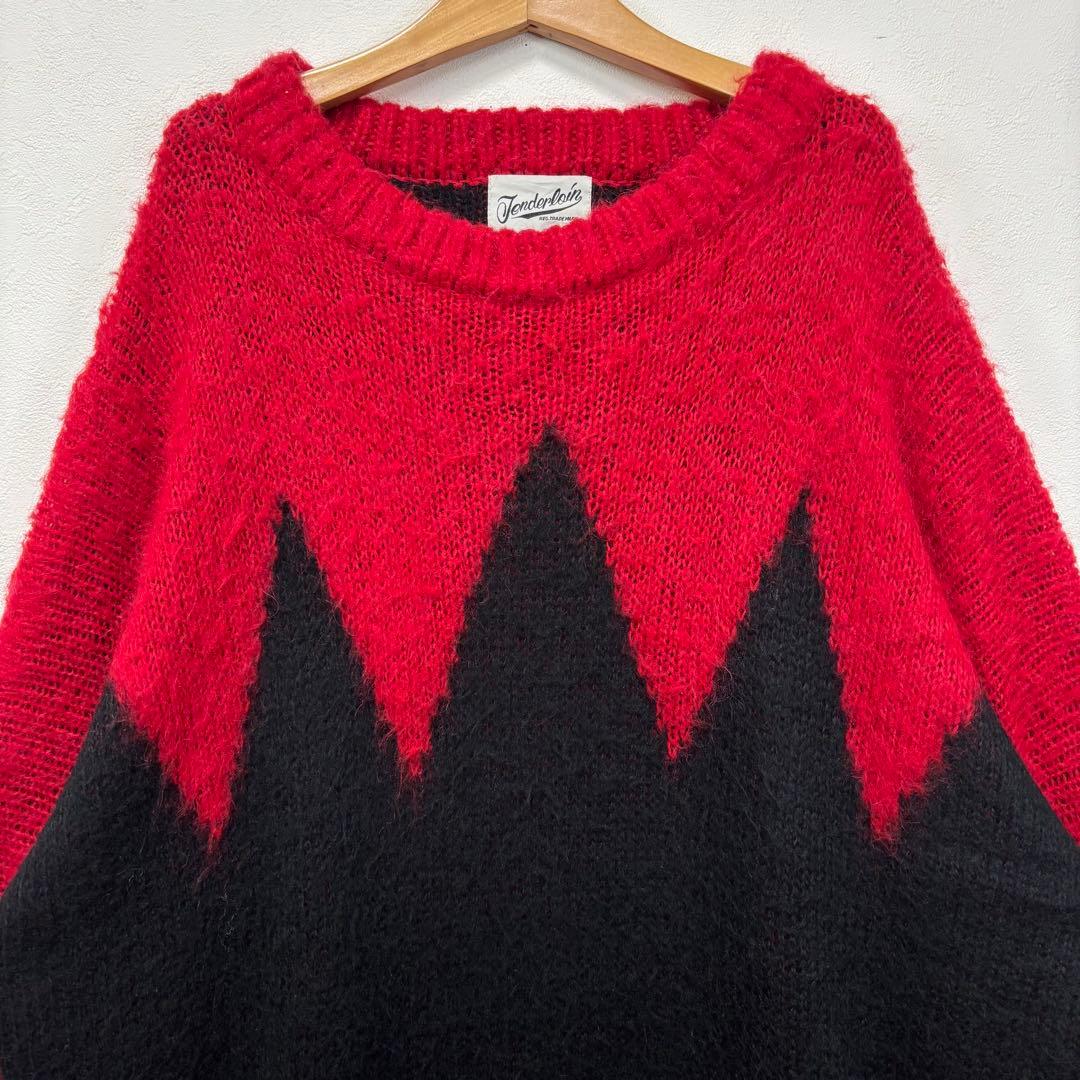 テンダーロイン モヘヤ ニット クルーネック セーター ブラック ジョッキー 馬