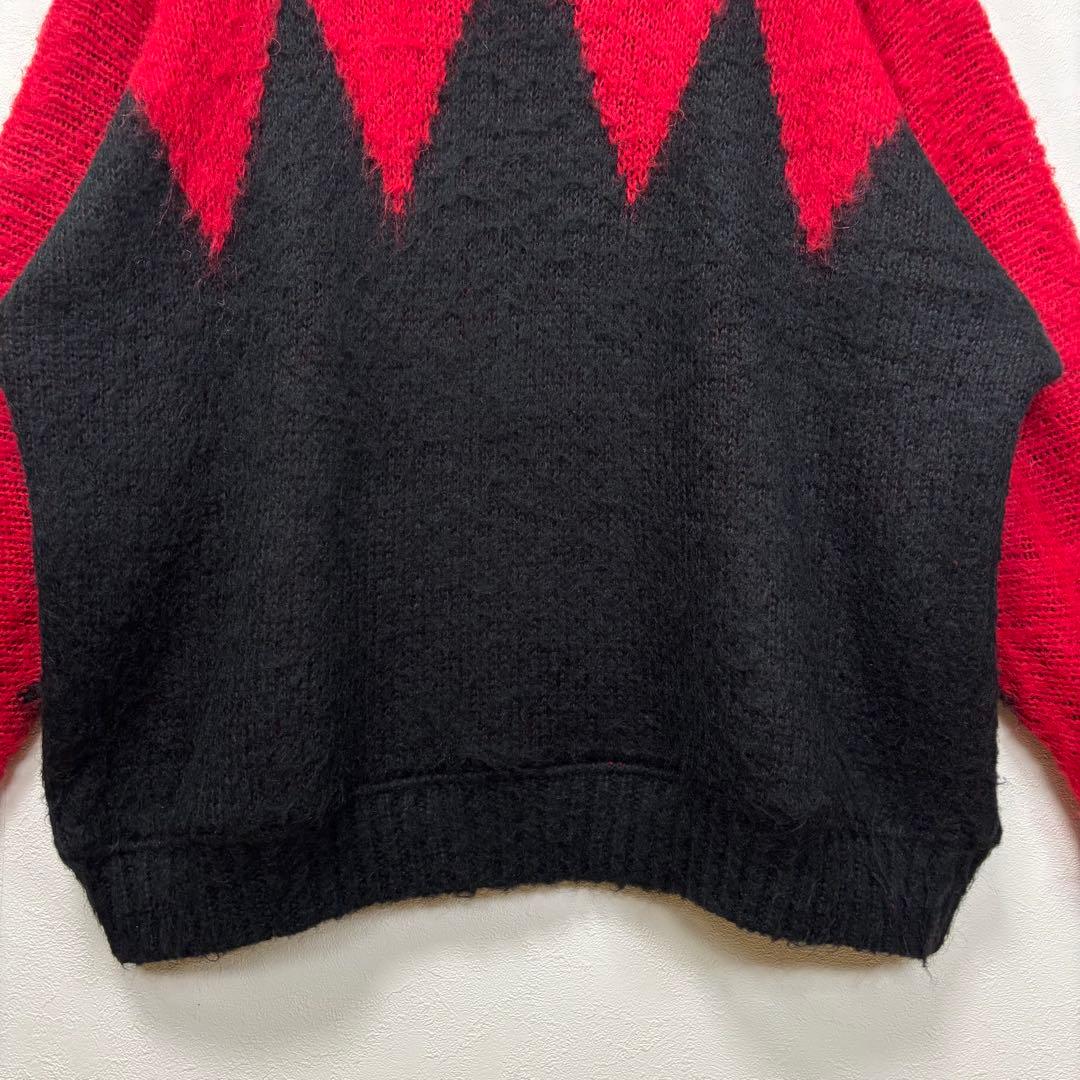 テンダーロイン モヘヤ ニット クルーネック セーター ブラック ジョッキー 馬