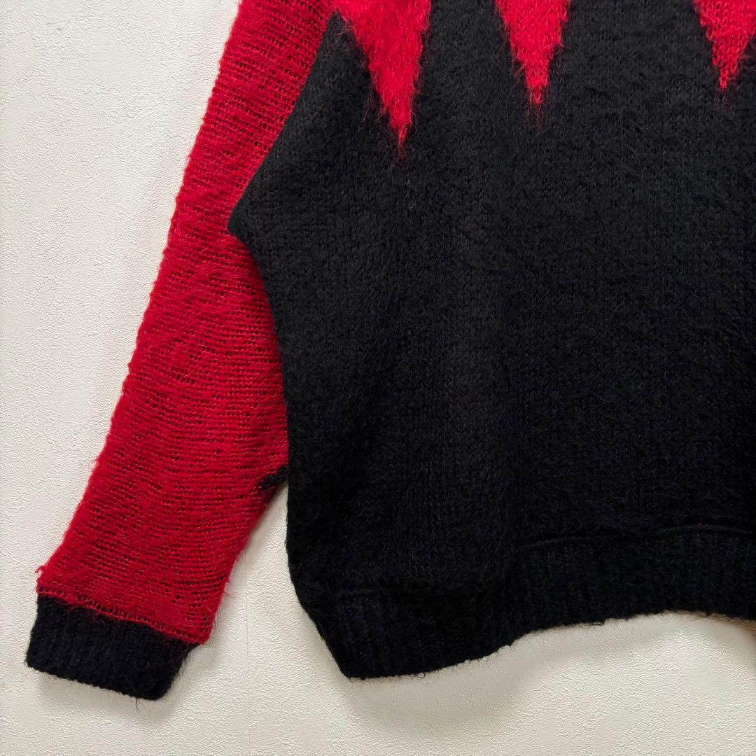テンダーロイン モヘヤ ニット クルーネック セーター ブラック ジョッキー 馬