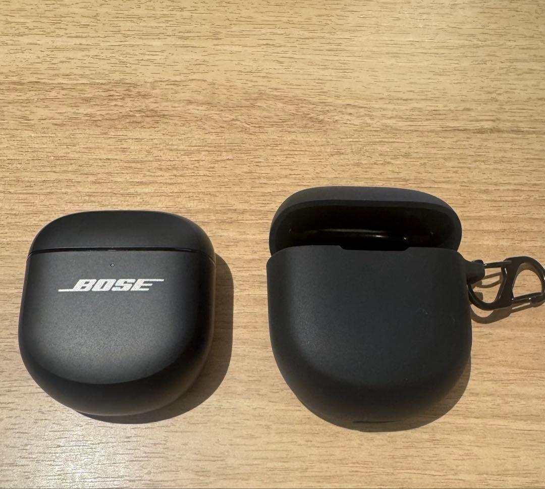 Bose ワイヤレスイヤホン ブラック 充電ケース付き＋ケースカバー付き