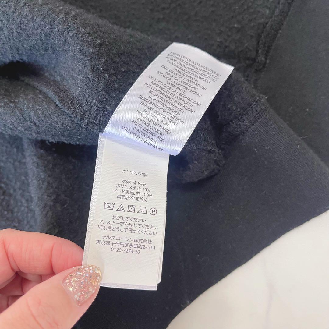 初心者【美品】ポロラルフローレン ジップアップ パーカー ポニー刺繍裏起毛