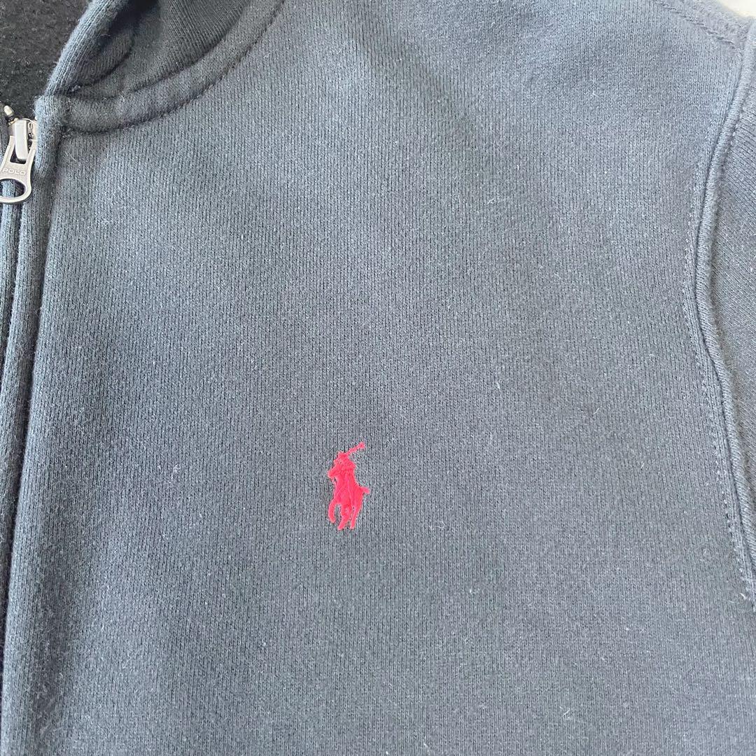 初心者【美品】ポロラルフローレン ジップアップ パーカー ポニー刺繍裏起毛