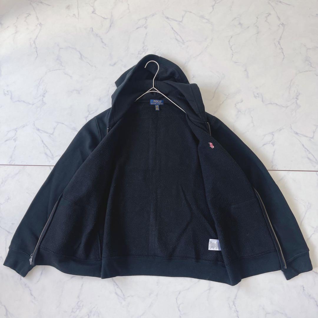 初心者【美品】ポロラルフローレン ジップアップ パーカー ポニー刺繍裏起毛
