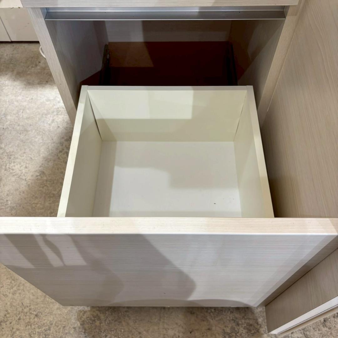 【美品】 土井インテリア 食器棚 キッチンボード 幅116㎝ ホワイト