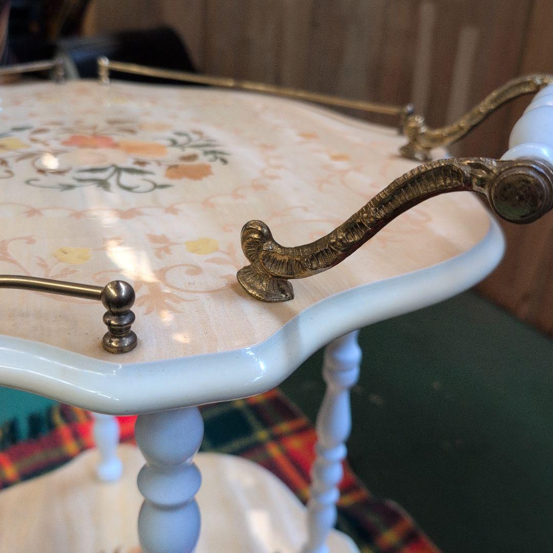 【訳あり】イタリア製 アンティーク ティーワゴン キッチンワゴン