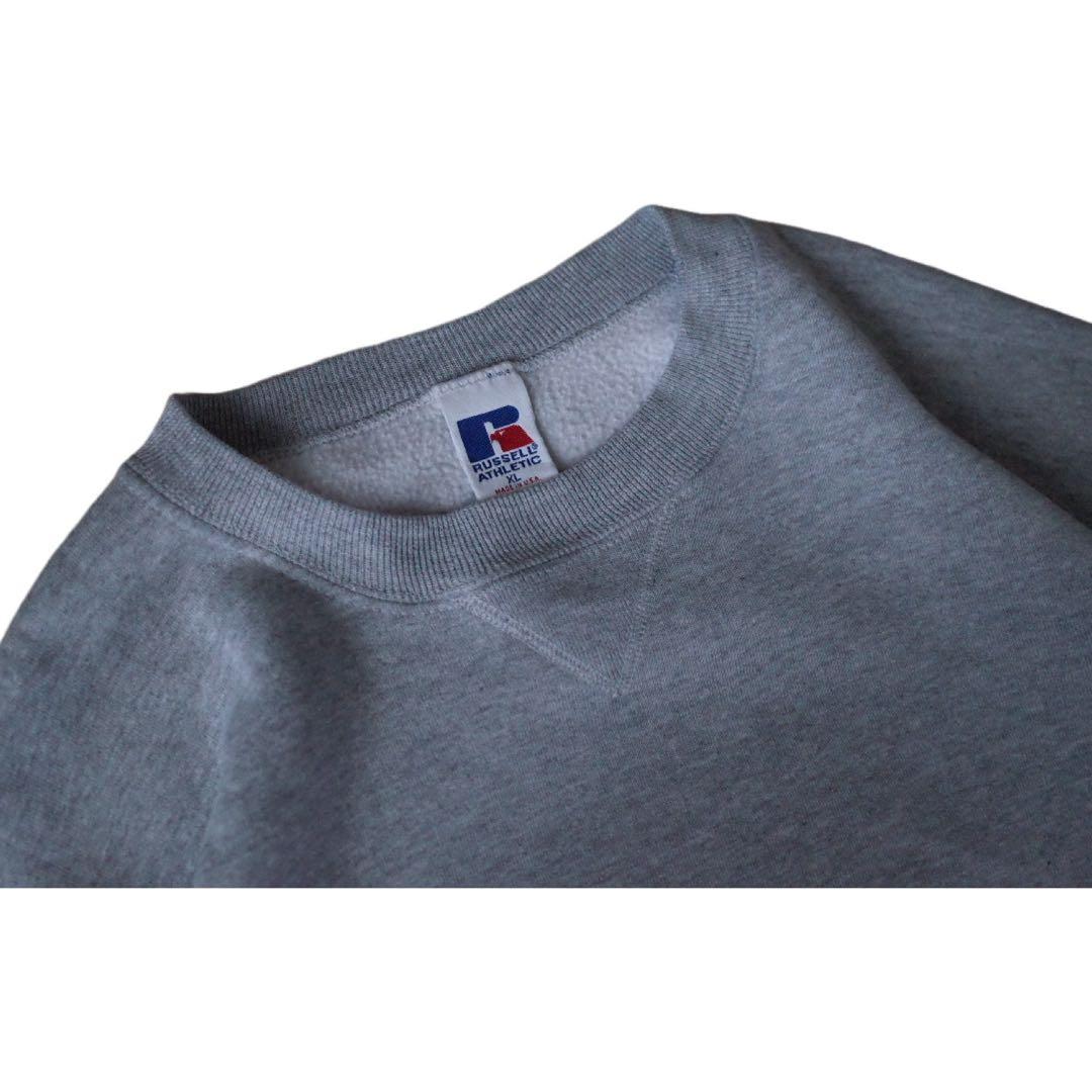 90s RUSSELL ATHLETIC SWEAT USA製 グレー 無地