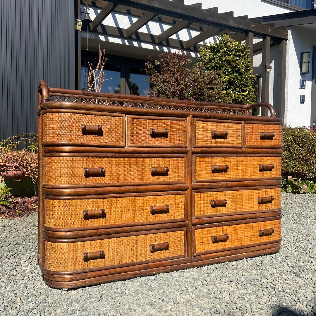 蝶子です。昭和レトロ エスニック アジアン 籐家具 ラタン 古民具 古道具