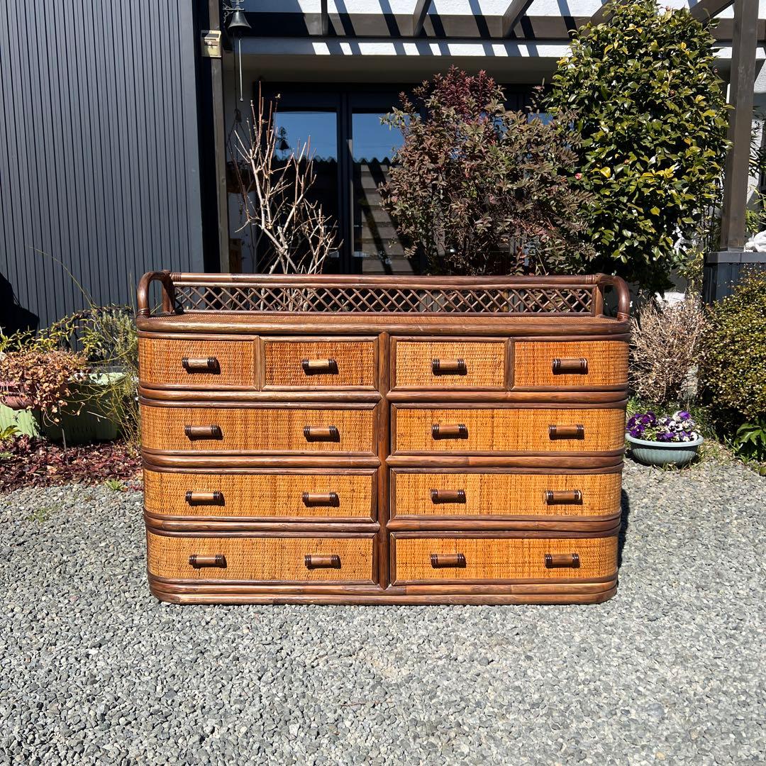 蝶子です。昭和レトロ エスニック アジアン 籐家具 ラタン 古民具 古道具