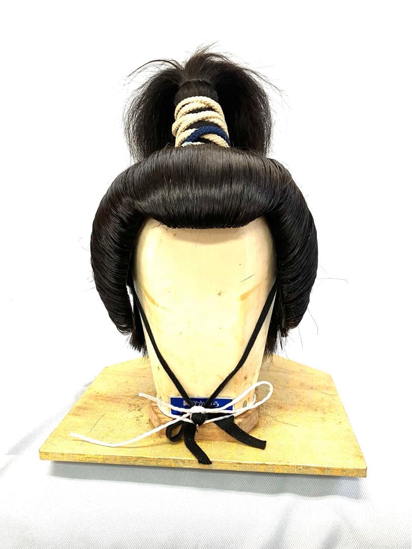 武蔵、信長、岡守かつら(網無しタイプ)大サイズ、中古舞踊かつら、大衆演劇かつら