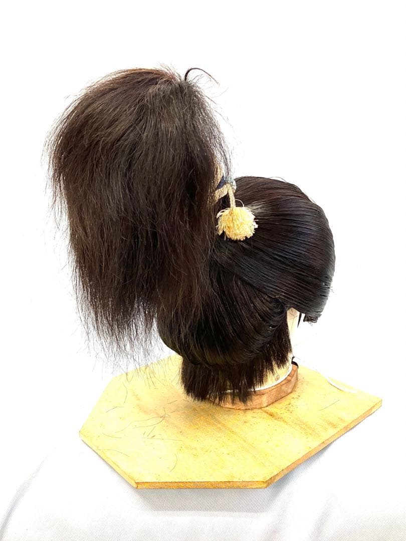 武蔵、信長、岡守かつら(網無しタイプ)大サイズ、中古舞踊かつら、大衆演劇かつら