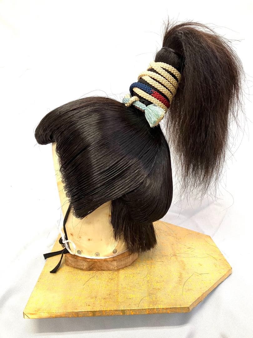 武蔵、信長、岡守かつら(網無しタイプ)大サイズ、中古舞踊かつら、大衆演劇かつら