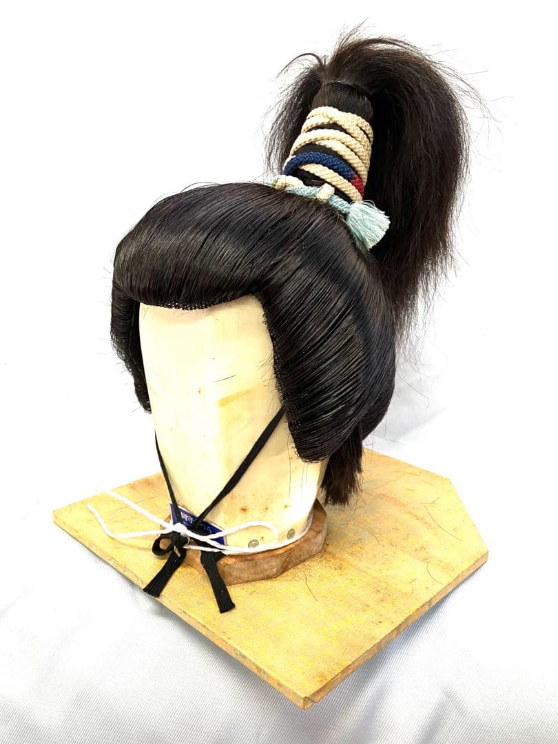 武蔵、信長、岡守かつら(網無しタイプ)大サイズ、中古舞踊かつら、大衆演劇かつら