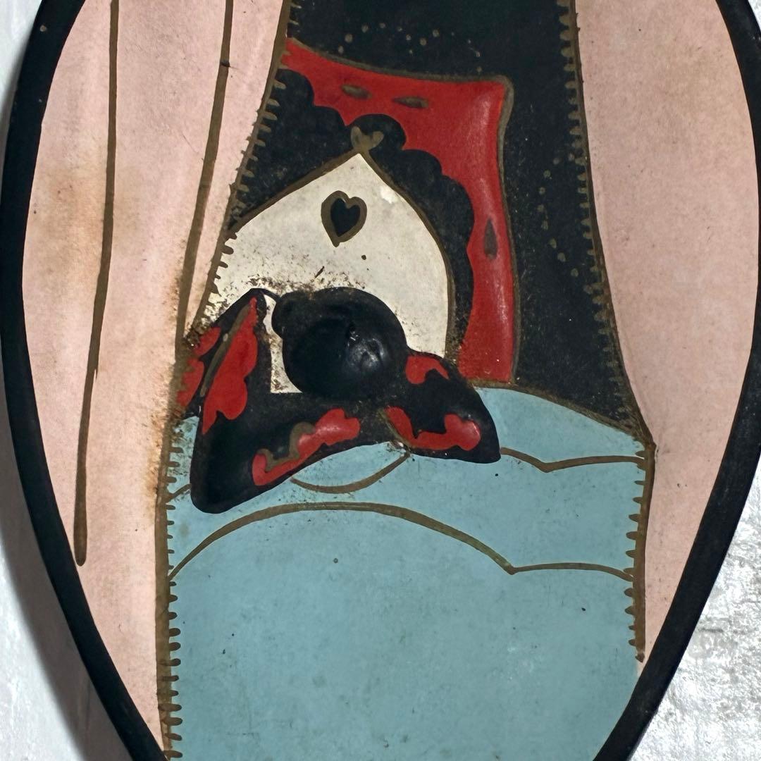 昭和レトロ　竹久夢二　壁掛け　ハート　ハートマーク　戦前