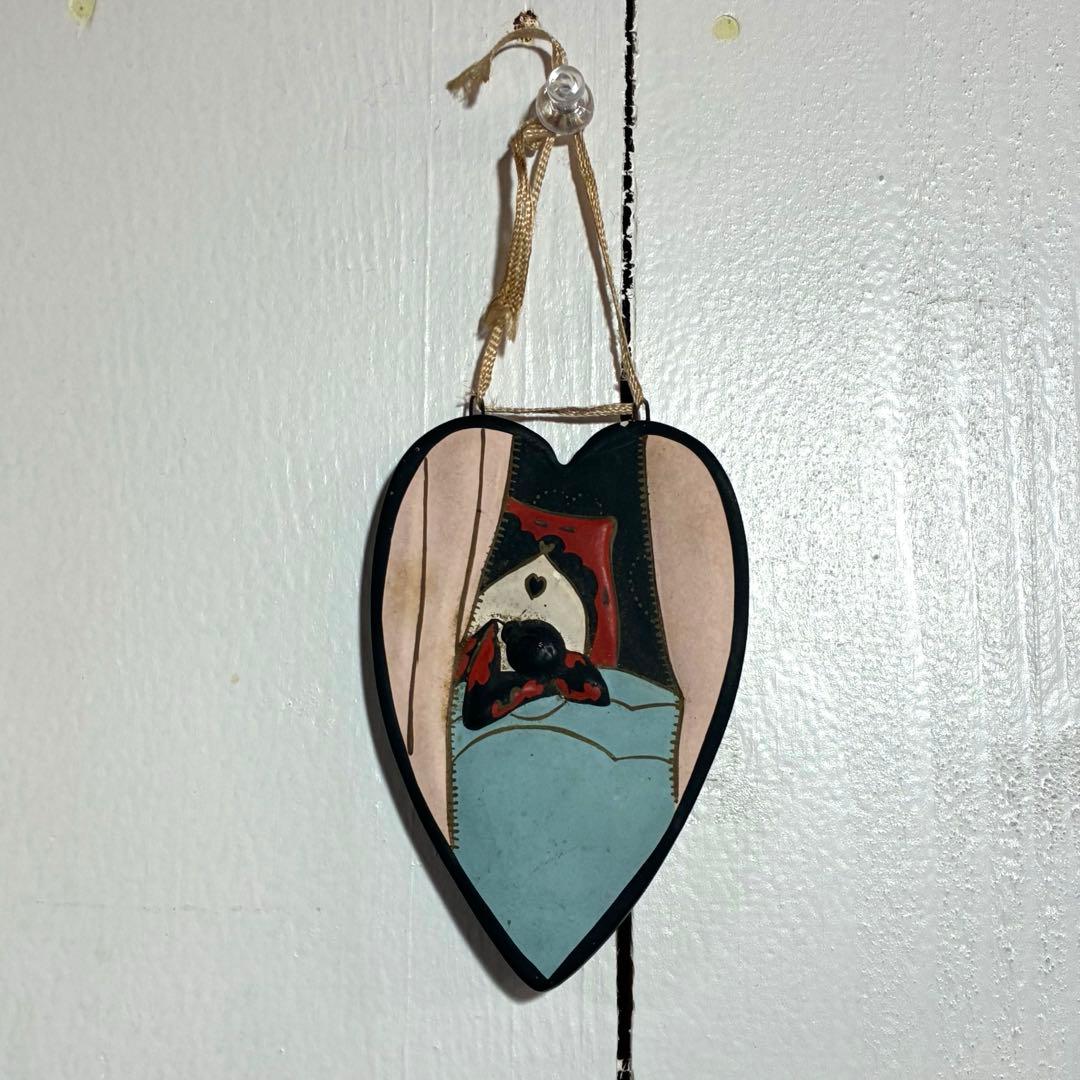 昭和レトロ　竹久夢二　壁掛け　ハート　ハートマーク　戦前