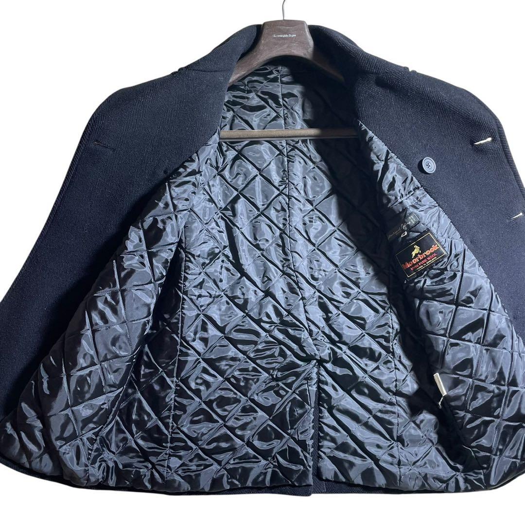 美品 超希少 ムーアブルック ヘリンボーン メンズ キルティング ピーコート