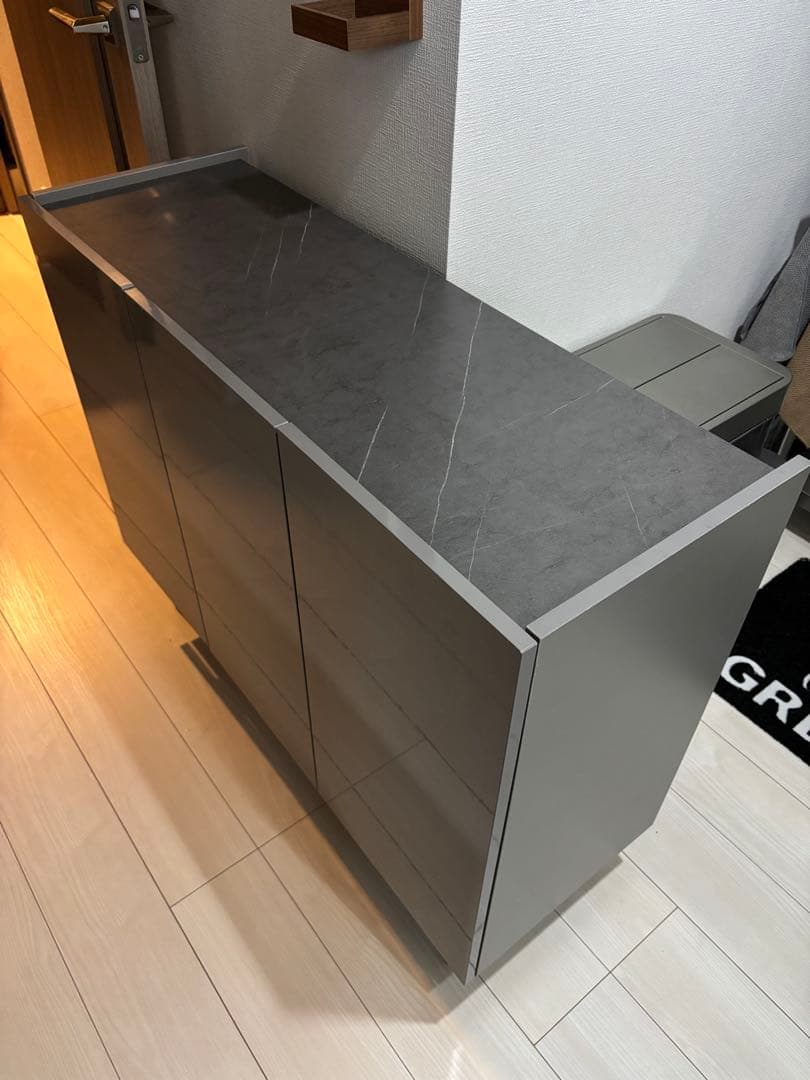 【幅100cm】Anq キャビネット　グレー