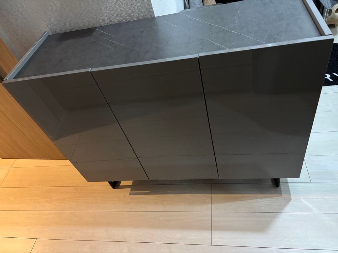 【幅100cm】Anq キャビネット　グレー