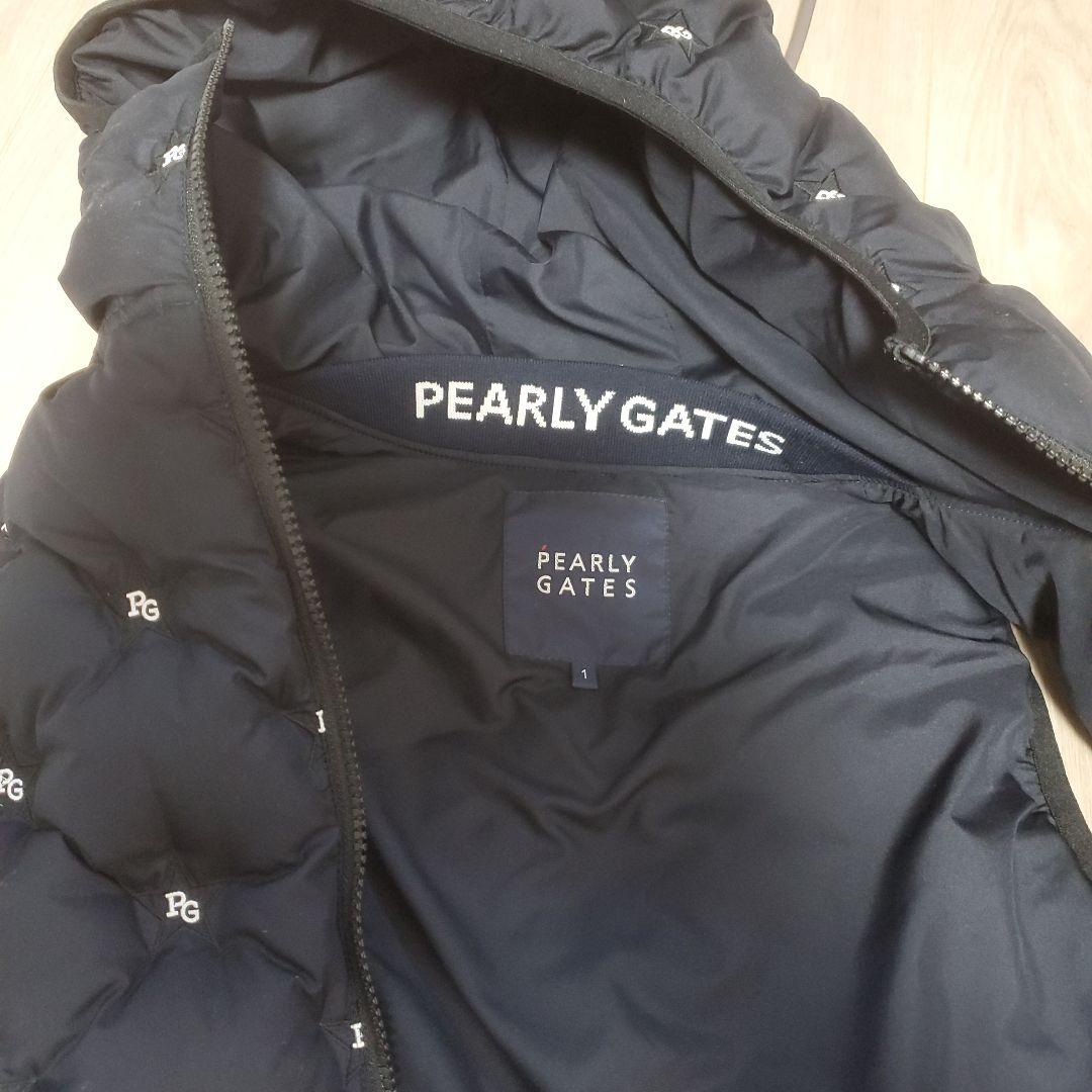 PEARLY GATES フード付きダウンベスト 濃紺